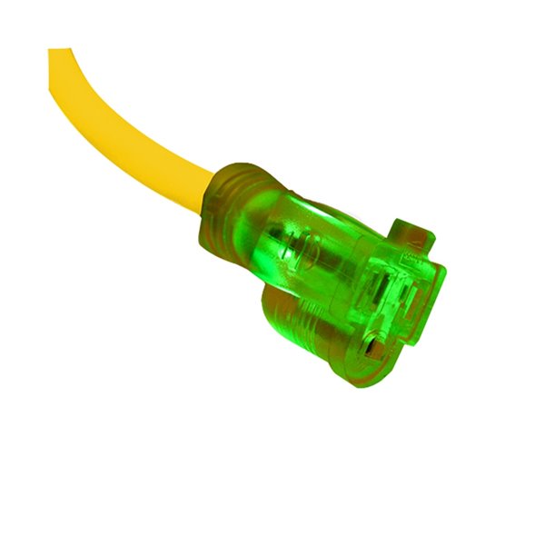 GoGreen Power 50-ft 14-AWG 3-Conductor 3-Prong Outdoor SJEOW Medium Duty  Lighted Extension Cord - Yellow GG-17850