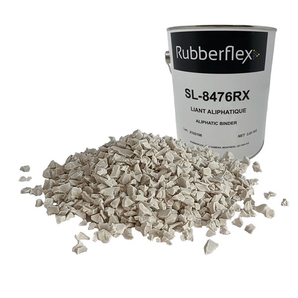 Rubberflex Poured Rubber Granules Kit with Aliphatic Binder, 40-sq. ft, Egg Shell