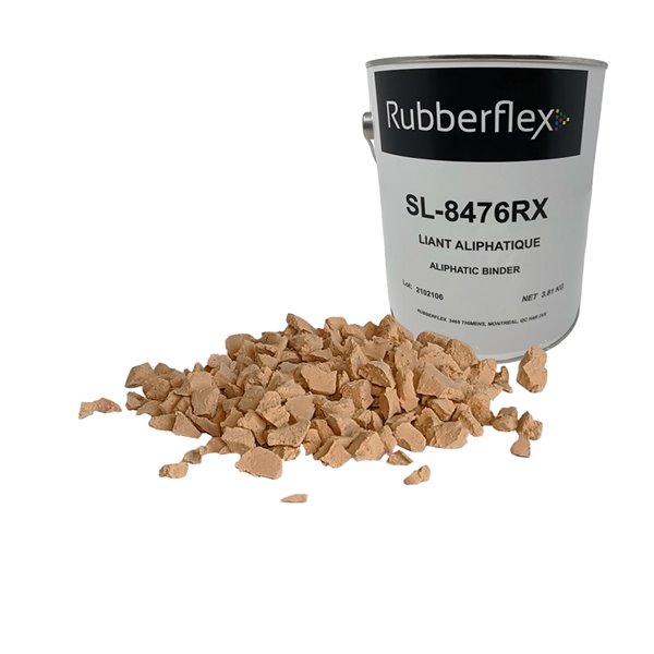 Rubberflex Poured Rubber Granules Kit with Aliphatic Binder, 40-sq. ft, Beige