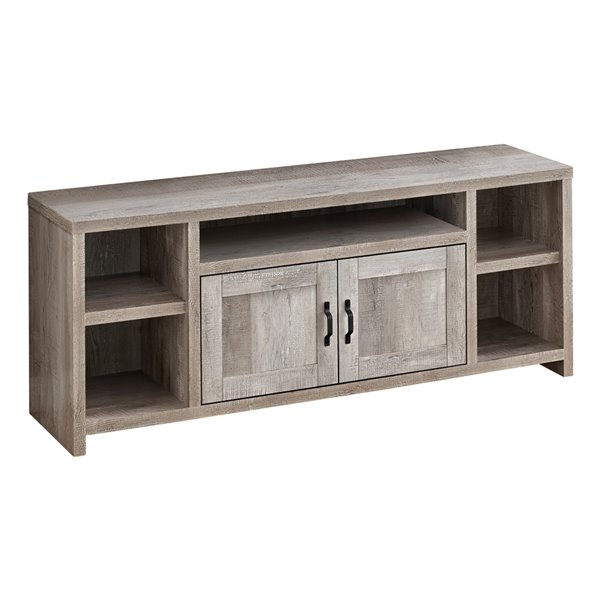 Monarch Specialties 5-Shelf TV Stand, Taupe
