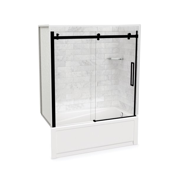 MAAX Utile Direct To Stud Metro Thunder Grey Corner Shower Corner Wall  Panel in the Shower Walls & Surrounds department at