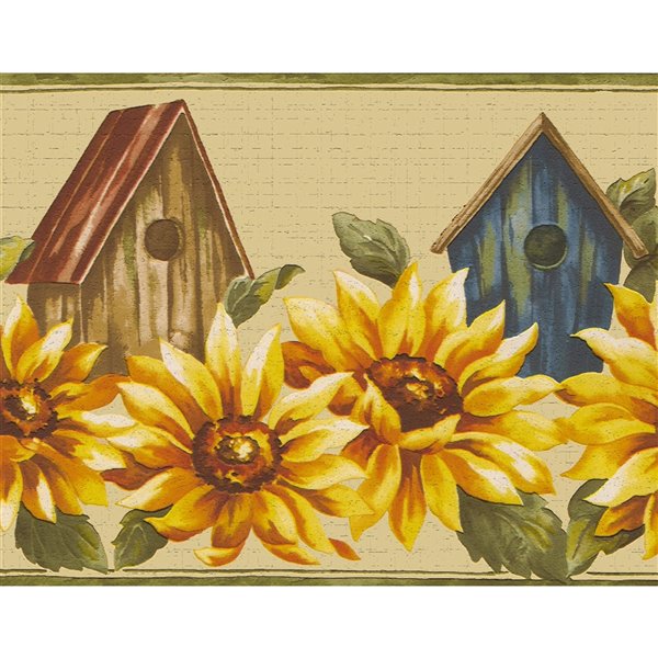 Norwall Sunflower with Scalloped Edge Wallpaper Border BB75961DLL Lot Of 2   eBay
