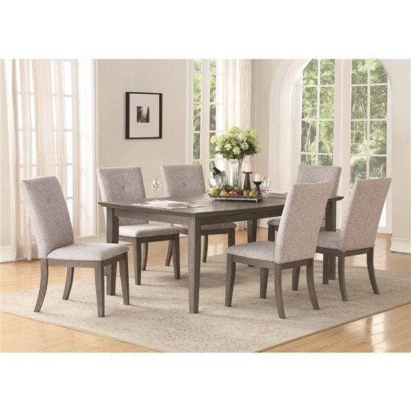 Mazin Furniture Industrials Felicity Light gray Dining Room Set With
