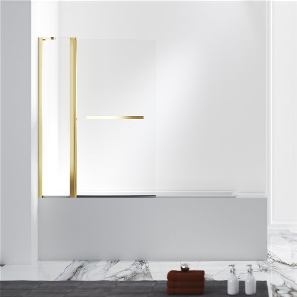 Jade Bath Jade Designer Series 55-in x 40.5-in Clear Bathtub/Shower Glass Panel