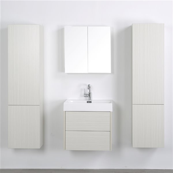 Streamline 24 In Single Sink Ash Grey Bathroom Vanity With Glossy White   330787836 MainImage 001 L 