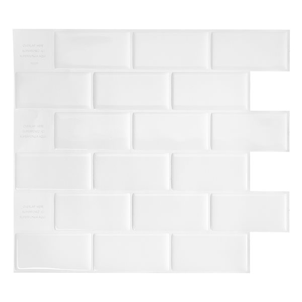 Smart Tiles Smart Edge Brillo Peel and Stick Backsplash Trim Pieces - Grey  - 1/4-in x 18-in - Glossy Resin - 4-Pack SE1076-4