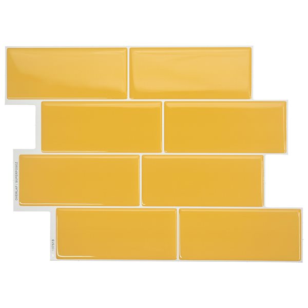 Smart Tiles Metro Sunny 11.56-in x 8.38-in Blue 3D Peel and Stick  Self-Adhesive Wall Tiles - 4-Pack SO8006G-04-QG