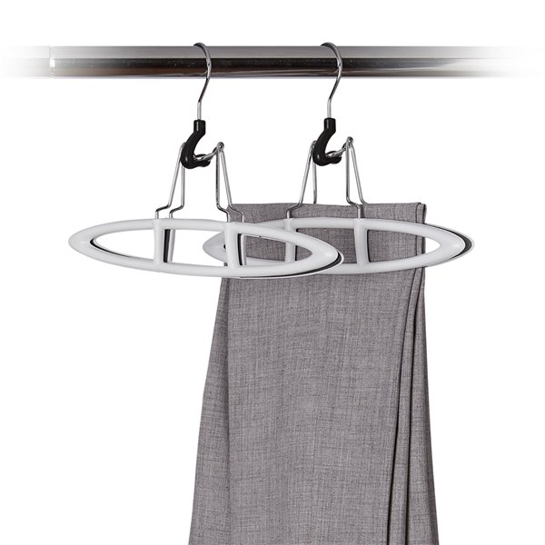 12 White Plastic Pant/Skirt Hanger