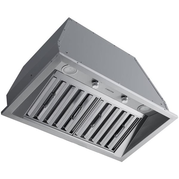 Hotte de cuisine sous-comptoir de 30 po en acier inoxydable par Aria avec  filtre à charbon QR062