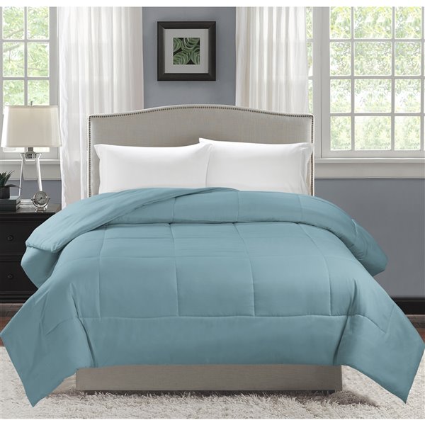 Swift Home Blue Dusk Solid Twin Comforter (Polyester with Polyester