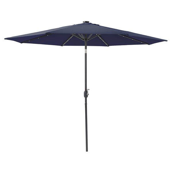 Corliving 9-ft Solid/Navy Blue Market Patio Umbrella PPS-307-U | Réno-Dépôt