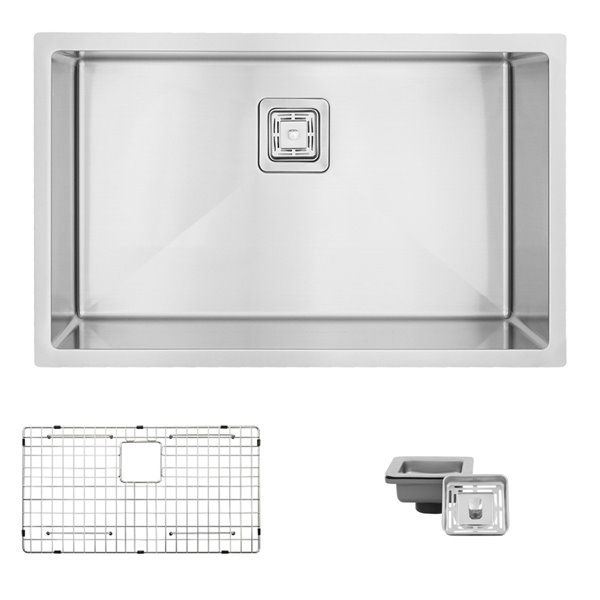Azuni 30in Dual mount Single Bowl Stainless Steel Kitchen Sink C130