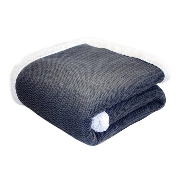 Marin Collection 50-in x 60-in Polyester Blanket - Grey 413 | Réno-Dépôt