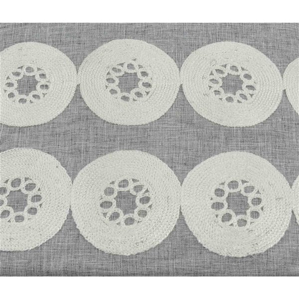 Panneau de rideau simple occultant gris pâle en polyester avec doublure  thermique, 84 po, par Myne wpls52x84nat