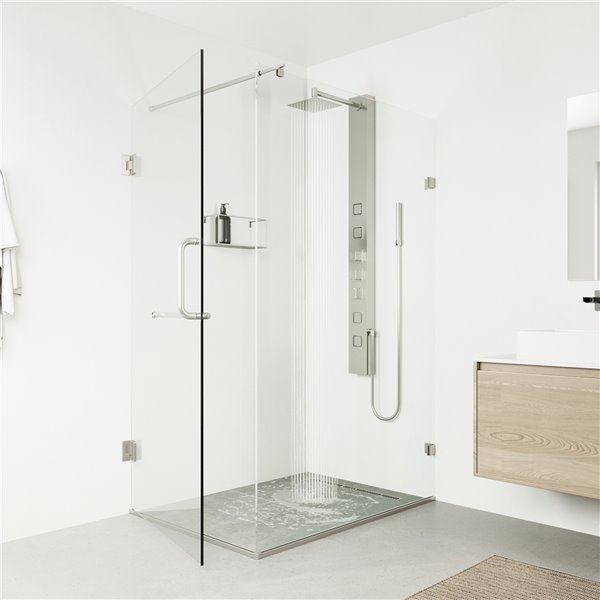 VIGO Sutton Stainless Steel 4Spray Square High Pressure Shower Panel