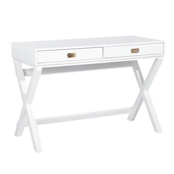 Homycasa Mavis 44.1-in Modern/contemporary White Computer Desk with ...