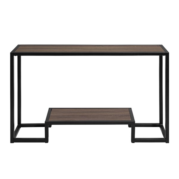 Table console Suri moderne en bois avec 1 étagère, brun, FurnitureR