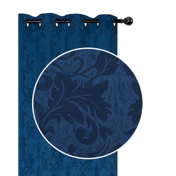 IH Casa Decor 54-in x 84-in Blue Room Darkening Cordless Panel Shade - Set of 2