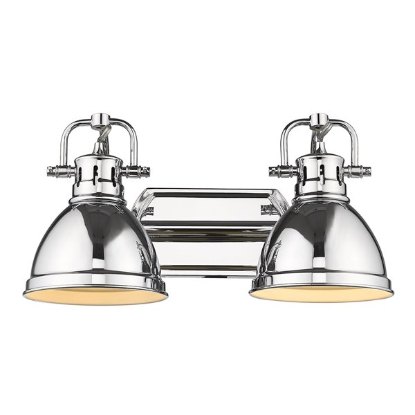 2 light chrome store vanity light