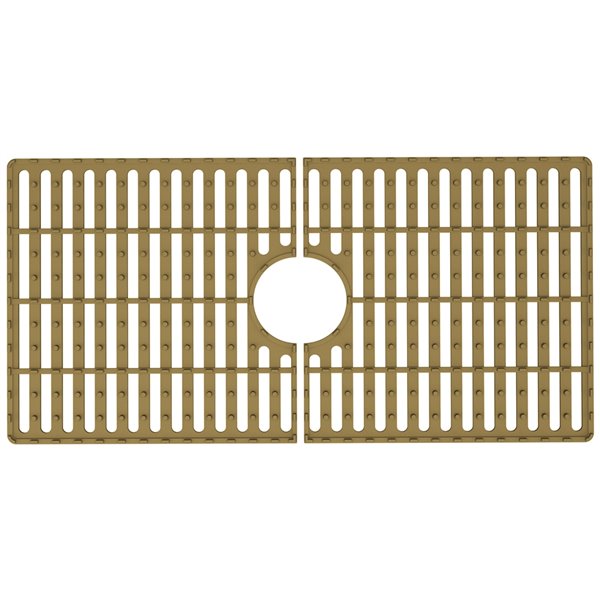 VIGO 15in x 29in Matte Gold Silicone Protective Sink Grid for 33in