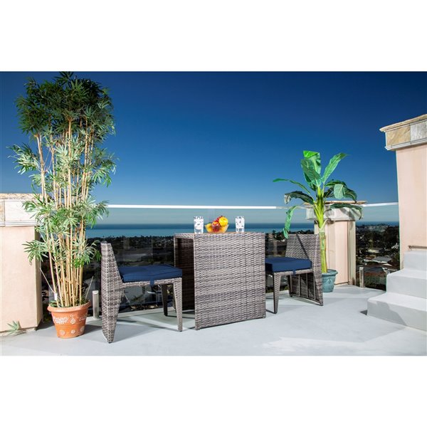 ALLSPACE Ensemble de conversation pour patio avec cadre en métal et