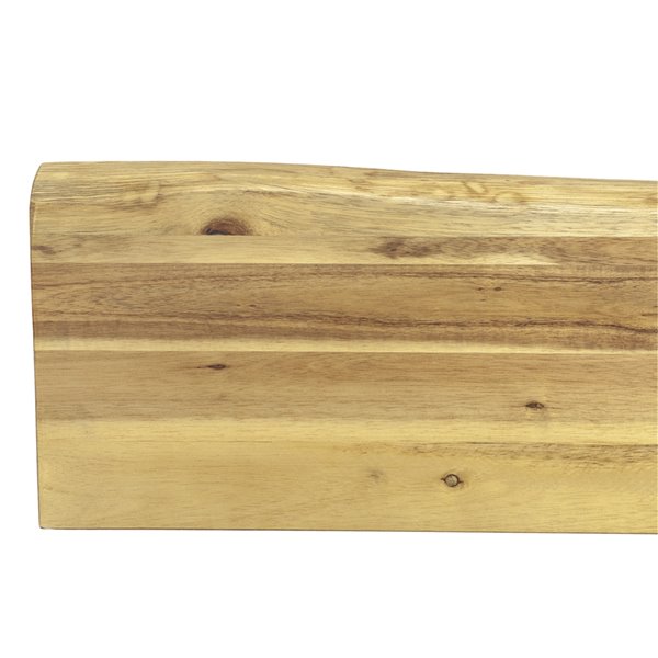 ÉLÉMENTS Tablette de cheminée industrielle en bois naturel par Elements, 45  po x 4,72 po x 6,29 po M916-45