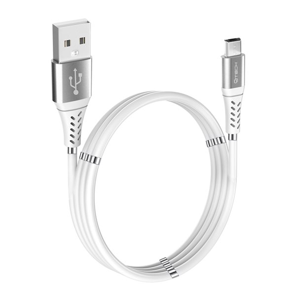 Câble de chargement de 6 pi par CJ Tech, micro USB, gestion magnétique des câbles