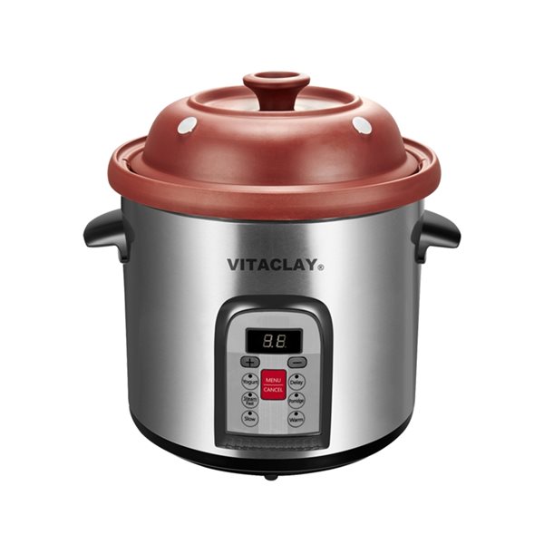 VitaClay 6 qt. Stainless Steel Programmable Commercial/Residential Multicooker