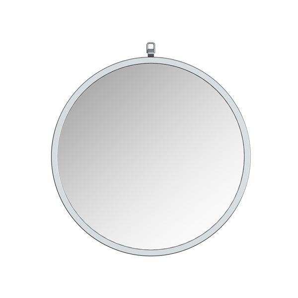 A E Bath Shower Haylo 24 In Silver, Silver Circular Bathroom Mirror