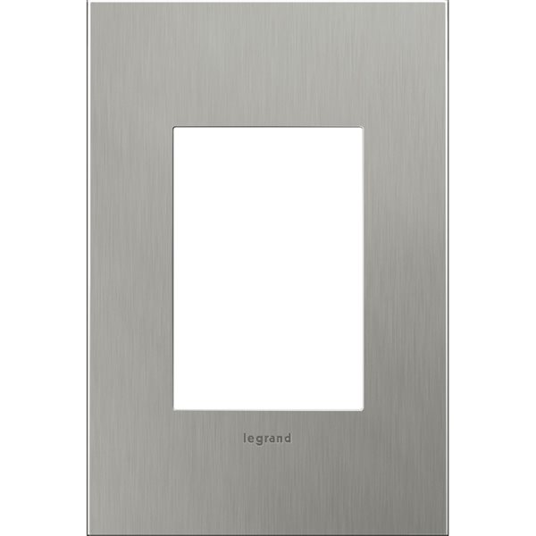 Legrand Adorne 1 Gang Brushed Stainless Steel Wall Plate AWC1G3BS4   330879959 MainImage 001 L 