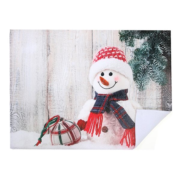 IH Casa Decor 20-in x 15-in Cloth Drying Mat - Snowman Decor