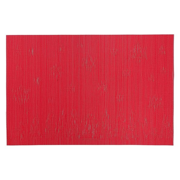 IH Casa Decor Red Winter Forest Vinyl Rectangle Placemats - 12-Pack
