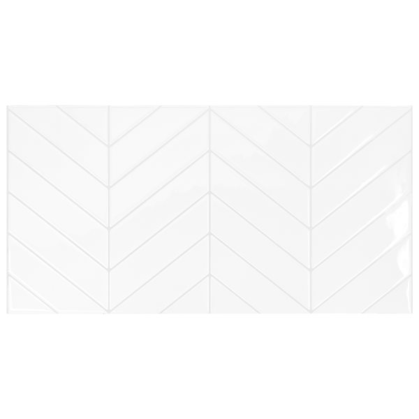Smart Tiles Blok Chevron  22.56in x 11.58in  2PK  Peel and Stick Backsplash