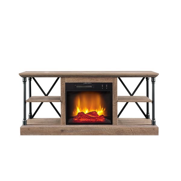 Komodo 58.25in Brown Oak FanForced Electric Fireplace SP6550 RénoDépôt