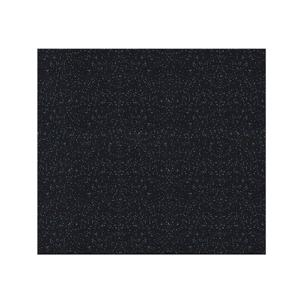 Tapis en caoutchouc FitFloor noir moucheté de bleu multifonctionnel de 0,3 po x 72 po x 96 po, paquet de 2