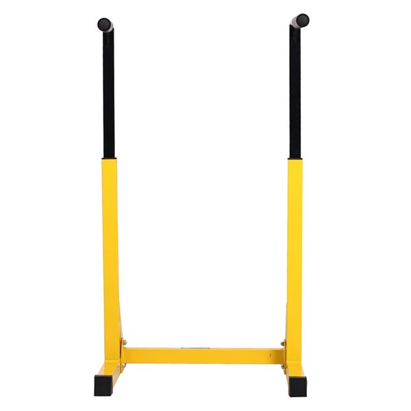 Soozier Heavy Duty Dip Stands Strength Training Freestanding Dip Station Full Pull Up Parallel Bar Bicep Triceps for Ropes Slings& Sit-ups