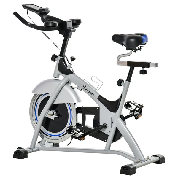 Soozier upright stationary exercise cheap cycling bike with lcd monitor