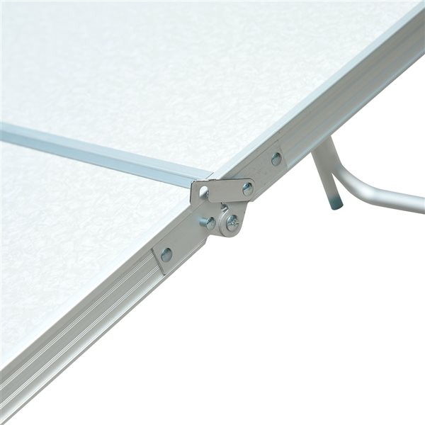 Work Smart 96-In Grey Rectangular Folding Table