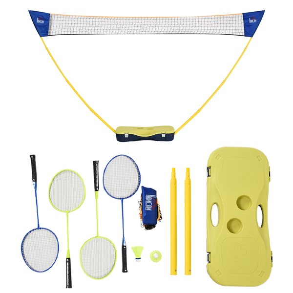 HomCom Outdoor Badminton/Volleyball Set Case Included