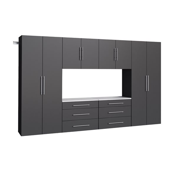 Prepac HangUps 120-in x 72-in Black Composite Wood - Storage Set I (6-Pack)