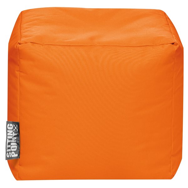 Gouchee Home Cube Brava Modern Orange Polyester Square Ottoman