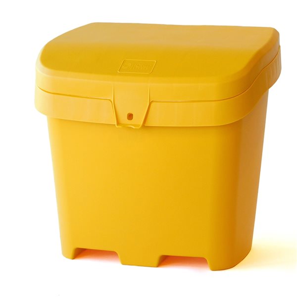 FCMP Outdoor 120-L Yellow Salt Bin with Hinged Lid