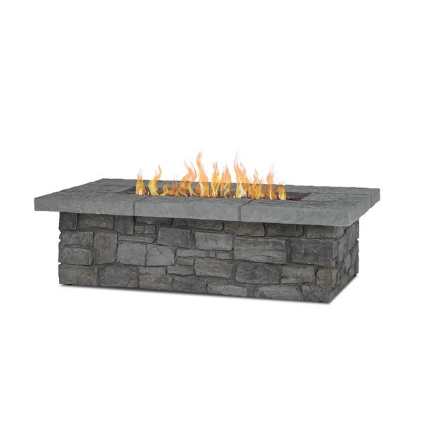 Foyer Extérieur Au Propane Rectangulaire De 52 Po Sedona En Gris Par Real Flame C11812lp Gry 3666