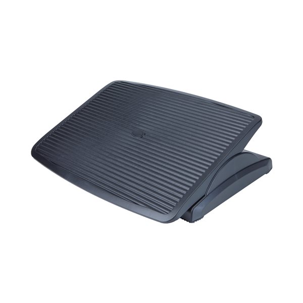 Mind Reader Modern Black Rectangle Adjustable Height Ergonomic Footrest