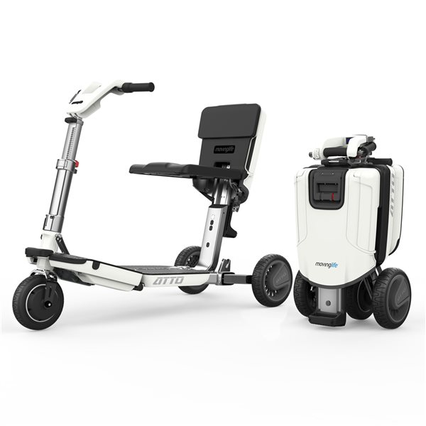 Atto White Aluminum Foldable Mobility Scooter