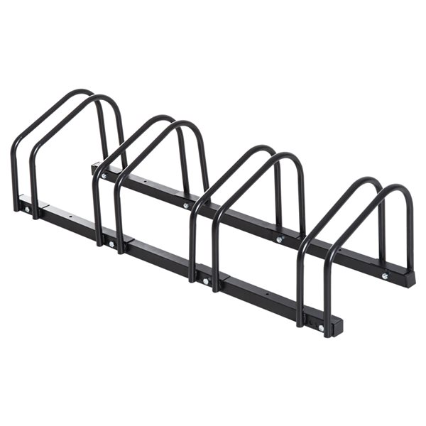 HomCom 4-Bike Black Steel Bike Stand AA0-024BK | Réno-Dépôt