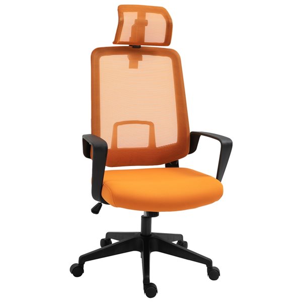 Vinsetto Office Chair Ergonomic Desk Chair With Rotate Headrest