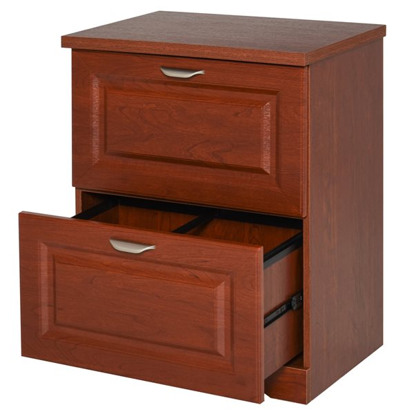 HomCom Brown Wooden 2-Drawer Lateral File Cabinet 836-249CF | Réno-Dépôt
