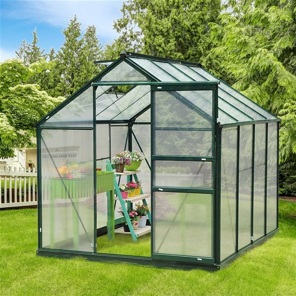 Outsunny 6.2 x 8.3 x 6.6-ft Aluminium Frame Greenhouse 845-059 | Réno-Dépôt