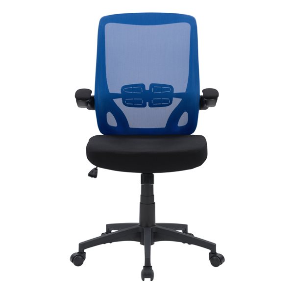Chaise de bureau ergonomique pivotante bleue Workspace par CorLiving à hauteur réglable